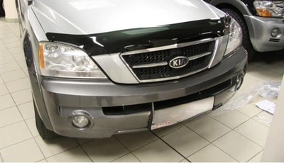 Дефлектор капота мухобойка Kia Sorento 02-09 HIC черная КИА Соренто АМ0006936