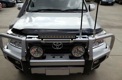 Дефлектор капота мухобойка Lexus LX 570 07-15 HIC черная Лексус ЛХ 570 АМ00070151