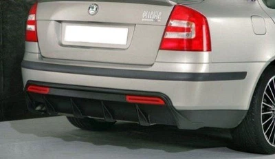 Дифузор накладка на задній бампер AVTM Skoda Octavia A5 2004-2009 червоні відбивачі заднього бампера Шкода АМ0026915