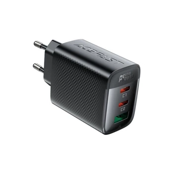 Мережевий зарядний пристрій ACEFAST A108 PD67W GaN (2*USB-C+USB-A) charger Black (6974316284048)