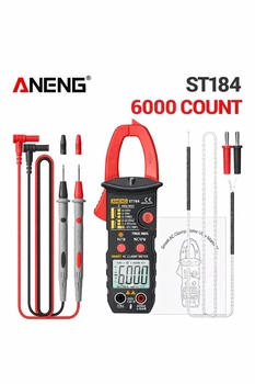 Мультиметр токовые клещи ANENG ST184 True RMS 6000 counts, цифровой тестер AC/DC, NCV, измерение тока до 600A