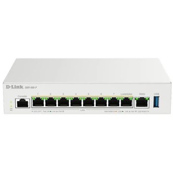 Мультисервісний Маршрутизатор D-Link DBR-600-P, 7x2.5GE LAN PoE, 1x2.5GE LAN/WAN PoE, 1x2.5GE WAN, 1xUSB 3.0, 120Вт