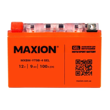Мото акумулятор MAXION (HUAWEI) 24MXBM-YT9B-4 GEL (12V, 9Ah, 100A, +/-)