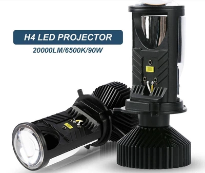 Лампа светодиодная линза с активным охлаждением и обманкой Y6 BI- LED H4 mini 30/60W 5000K 12-32V (за 1шт)