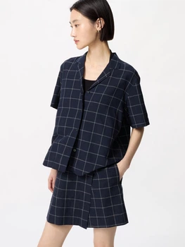 Спідниця-шорти міні літня жіноча Uniqlo 4408329 S Синя (1159857676)