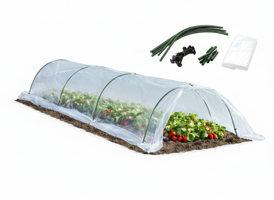 Садовая плёночная теплица 1.5x4 м Garden Line EVA5417 арочный туннель для растений парник для рассады овощей теплица для дачи и огорода фольгированный укрывной мини парник защита от ветра дождя солнца компактная складная теплица