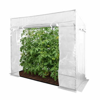 Односкатная теплица Garden Line TUN0766 200×77×168/146 см для овощей и томатов садовый парник мини-теплица для дачи и огорода пленочная укрывная теплица компактная переносная защита от солнца ветра дождя быстрая сборка