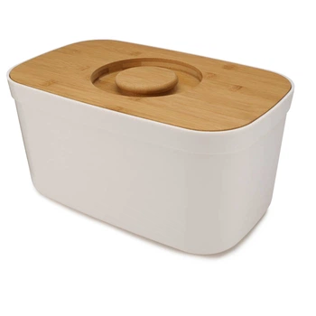 Хлебница с бамбуковой крышкой Joseph Joseph Bread Bin White 81097 (01000744)