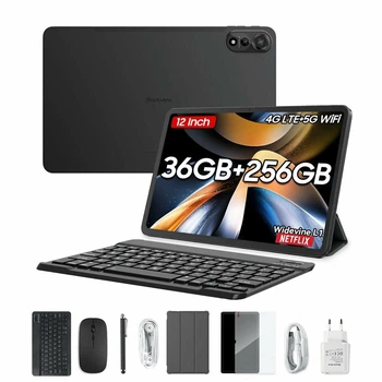 Планшет Blackview MEGA 3 12/256 ГБ, Gray, 12.2", 8800mAh + клавиатура, мышь, столус, чехол, наушники, стекло
