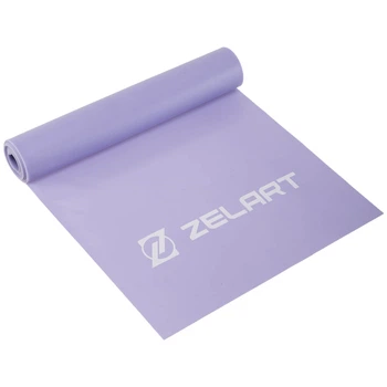 Лента эластичная для фитнеса и йоги 120смx15смx0.35мм XS-Самый Легкий Zelart фиолетовый FI-7682-1