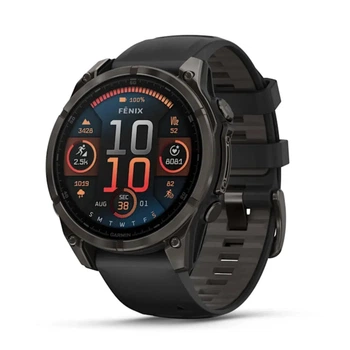 Смарт-годинник Garmin fenix 8 47mm, AMOLED, Saph, CrbnGryTi/Blk, Blk/PebbleGryBnd, GPS (010-02904-20/21)
