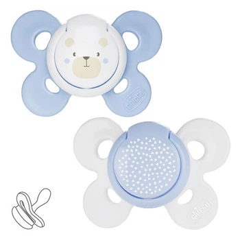 Пустышка Chicco Physio Comfort силіконова від 2 до 6 місяців 2шт. (блакитна) (74931.21.00)