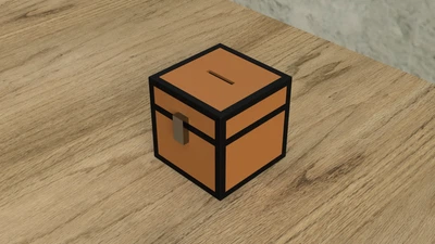 Копилка Сундук Minecraft Minecraft Chest Piggy Bank Коричневый 9 См 3Д Печать