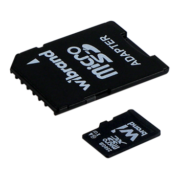 Карта памяти Wibrand microSDXC 256 ГБ UHS-I U3 Class 10+ SD адаптер