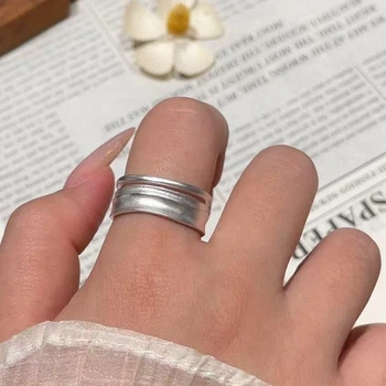 Женское минималистичное кольцо, серебристого цвета, регулируемое MY34023