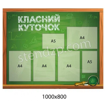 Стенд «Класний куточок» у стилі шкільної дошки