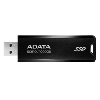 Твердотельный накопитель SSD, ADATA SC610, 1TB, USB 3.2, 550/500Mbps, Black