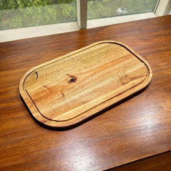 Кухонна дерев'яна дошка Smeg 42*28*2cm для нарізки