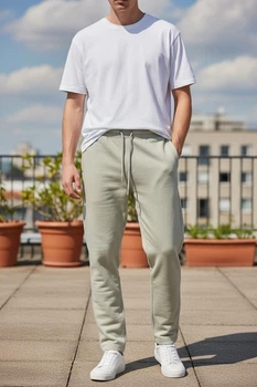 Спортивные штаны мужские Gymshark 194726 S Светло/серый (2200005143698)