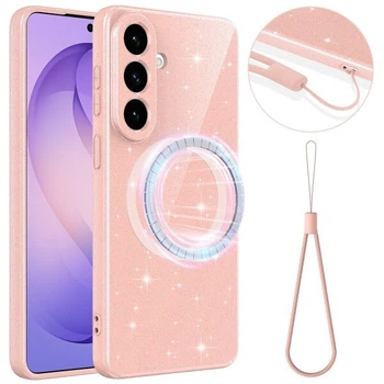 Защитный чехол Deexe Glitter Case with MagSafe для Samsung Galaxy A27 (A276) - Pink