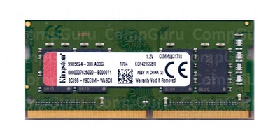 Оперативна пам'ять для ноутбука Kingston DDR4 8GB 2133MHz SO-DIMM PC4-2133 (KCP421SS8/8) б/в