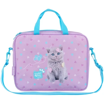 Школьная текстильная сумка KiteStudio Pets SP26-589, для девочки