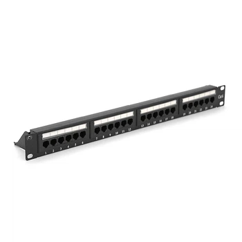 Патч-панель RITAR 24 порти UTP DUAL кат 6 19 "1U НЕ екранована чорна Q25