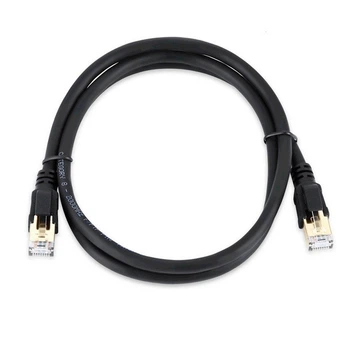 Патч-корд літій VEGGIEG, CCA, SSTP, RJ45, Cat.8, 3m, чорний