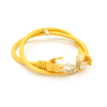 Патч-корд літій RITAR, UTP, RJ45, Cat.5e, 0.5m, жовтий, Cu (мідь)