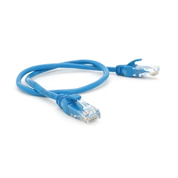 Патч-корд літій RITAR, UTP, RJ45, Cat.5e, 0,5m, синій, Cu (мідь)