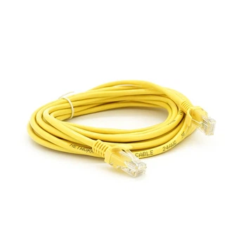 Патч-корд літій RITAR, UTP, RJ45, Cat.5e, 5m, жовтий, Cu (мідь) Q300