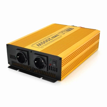 Інвертор напруги Mexxsun MXSPSW-2000, 12V/220V, 2000W з правильною синусоїдою, 2 Shuko, клемні дроти, Q2 (UG-29182)