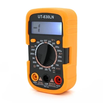 Мультиметр UK-830LN. Вимірювання: V, A, Ω. Функції: продзвонювання, тест діодів, тест транзисторів.