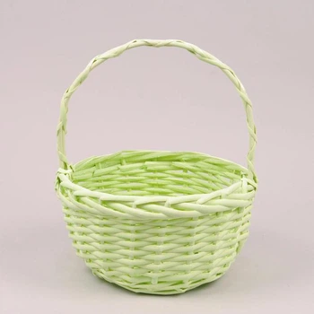 Корзина из лозы зеленая (46250)