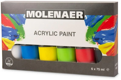 Набір акрилових фарб Molenaer 6 x 75 мл (8714181487001)