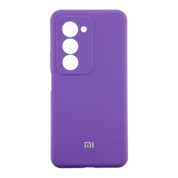 Чехол-накладка Liquid Silicone (AA) с защитой на камеру для Xiaomi Redmi 15 4G Elegant Purple