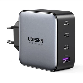 Сетевое зарядное устройство UGREEN CD226 USB+3xUSB-C 100W QC4.0 PD3.0 GaN Grey (40747)