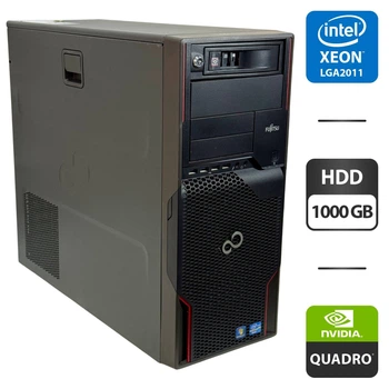 Рабочая станция Fujitsu Celsius M720 Tower / Intel Xeon E5-1620 (4 (8) ядра по 3.6 - 3.8 GHz) / 16 GB DDR3 / 1000 GB HDD / nVidia Quadro 600, 1 GB GDDR3, 128-bit / 500W б/у