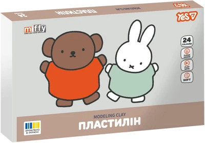 Пластилин YES Miffy 24 цвета 480 г (540722) (4823091923777)