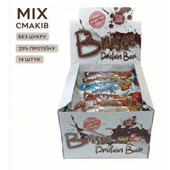 Микс батончиков Brisee Protein Bar 25% Sugar Free, 14*55 грамм Power Pro (vit0004575)