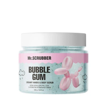 Крем-скраб для рук и тела Mr.SCRUBBER Creamy Hands & Body Scrub Bubble Gum для разглаживания кожи с ароматом жвачки 250 г