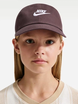 Czapka z daszkiem dziecięca Nike K Nk Club Cap Us Cb Fut Wsh FB5063-502 Brązowa (198487793871)