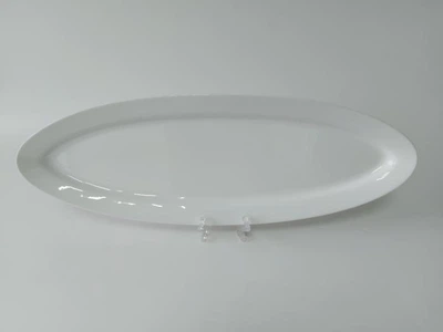 Страва овальна керамічна велика сервірувальна Тарілка для риби 60*21 cm H 4 cm Біле