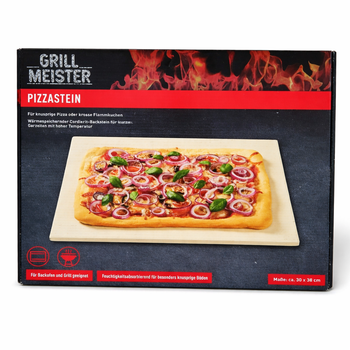 Камінь для піци GRILLMEISTER кордієрит 30×38 см прямокутний для духовки та гриля