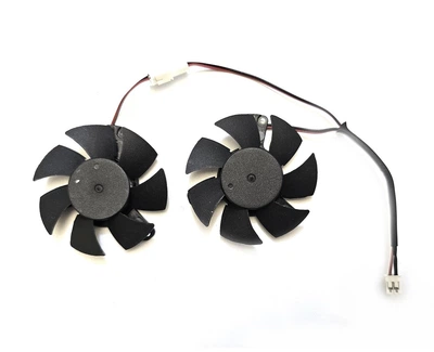 Вентилятор кулер для видеокарты Zotac GTX 1050 Ti 1650 LP 2-pin Apistek GA51S2L (T125010SU FS1250-S2053A) комплект 2 шт (№507)