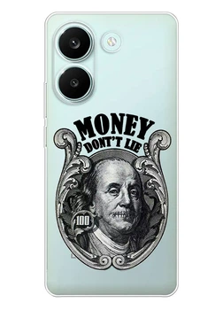 Силиконовый прозрачный чехол для Xiaomi Poco X8 Pro с рисунком - Money don't lie