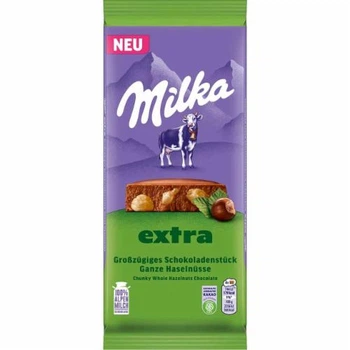 Шоколад молочний Milka Extra Ganze Haselnusse - 190 g