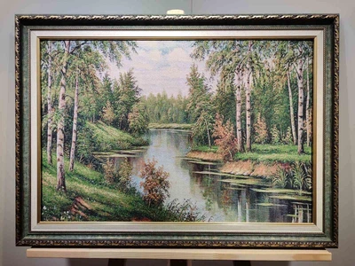 Картина гобеленовая в багетной раме Райский уголок 40x60см. №G359
