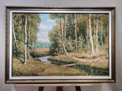 Картина гобеленовая в багетной раме Лесная тропа 50x70см. №G302