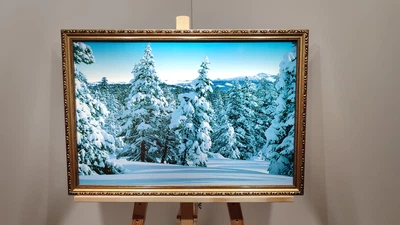 Картина Зимняя пора в багетной раме 40х60 см. №362